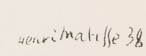 Henri Matisse (1869 Le Cateau-Cambrésis - 1954 Nicea), 
