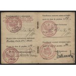 [Second Polish Republic] Ministry of Military Affairs. Two identification cards for Captain Tadeusz Puchała of the 5th Regional Medical Depot. 1920s–1930s. [KATYŃ]