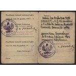 [Second Polish Republic] Ministry of Military Affairs. Two identification cards for Captain Tadeusz Puchała of the 5th Regional Medical Depot. 1920s–1930s. [KATYŃ]