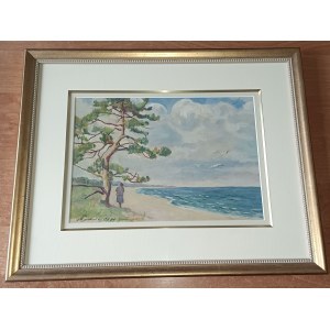 Kazimierz PUCHAŁA (1895–1986), *Lonely*, watercolor on paper, signed lower left: KPuchała, 12660 DARŁÓWEK, 1960