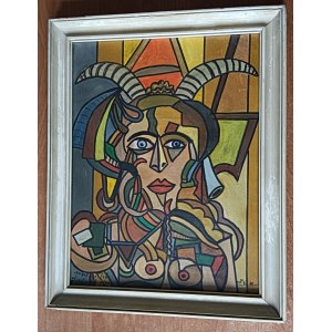 Josef DUBIEL von LERACH, Oil on cardboard Signed lower left: Josef Dubuel / von Lerach pinx; lower right: -ESLK-; on the reverse: -ESLK- / Entartete Schlesien Lerach Kunst / Name: ZENA KOZORAK