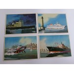SET OF 16 POSTCARDS: SHIPS, RUSSIA, THE SOVIET UNION, THE ARCTIC, CRIMEA, LENIN, COMET