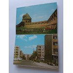SET OF 9 FOLD-OUT POSTCARDS: JAROSŁAW TOWN HALL, ORSETTICH TOWNHOUSE, MARKET SQUARE, KOPERNIKA STREET, RAILWAY STATION, COFFEE EDITION