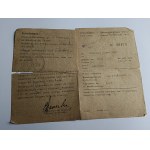 WORK CARD: VENUS FORTIFICATION CONSTRUCTION, 1944, SWASTIKA STAMP