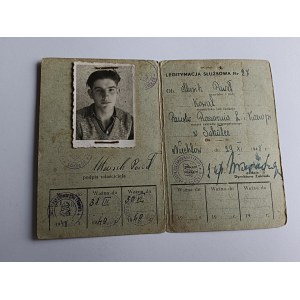 OFFICIAL ID CARD, SOKÓŁKA STATE FLAX AND HEMP MILL, 1948
