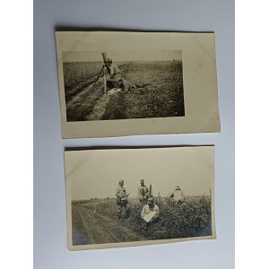 SET OF 2 PHOTOS OF THE DANUBE, UKRAINE, 1916, SOLDIERS, ARMY