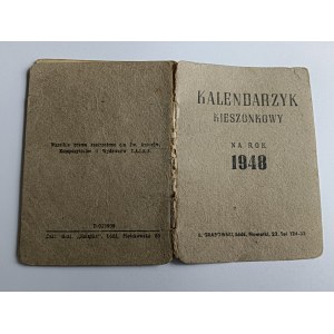 1948 POCKET CALENDAR, ŁÓDŹ GRABOWSKI, SOLDIERS' SONGS