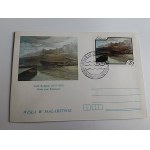 ENVELOPE: THE VISTULA IN PAINTING – THE VISTULA NEAR BIELANY, JÓZEF RAPACKI, 1984. STAMP