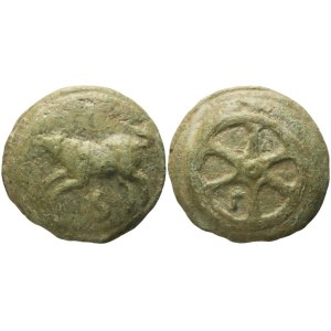 Anonymous, Semis, Rome, c. 230 BC; Æ (150 g; 54,3 mm; 12 h)
