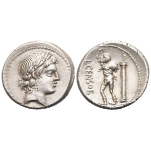 L. Marcius Censorinus, denar, Rzym, 82 r. p.n.e.; srebro (3,76 g; 17,8 mm; 7 mm grubości)