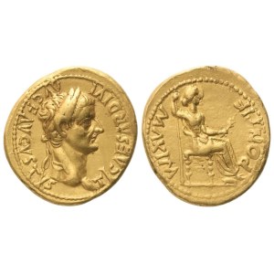 Tiberius (14-37), Aureus, Lugdunum, c. AD 14-37; AV (7,58 g; 19 mm; 6 h)