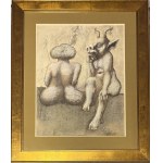 Jan Lebenstein ( 1930 - 1999 ), Scéne Champetre, 1966