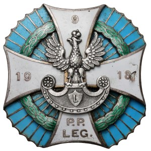 Odznaka, 9 Pułk Legionów - WIECZORKIEWICZ - Ilustrowana w Sawickim