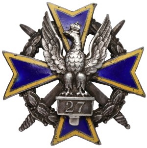 Odznaka, 27 Pułk Piechoty - w SREBRZE
