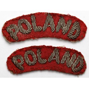 PSZnZ, Naszywki - POLAND - wyszywane Bajorkiem - zestaw (2szt)