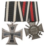 Niemcy, Krzyż Zasługi kl.II i Krzyż Zasługi za Wojnę 1914-1918 z Mieczami + Zaświadczenie - Dla Polaka