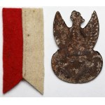 Powstanie Warszawskie, Orzeł Konspiracyjny - stal + proporczyk biało-czerwony