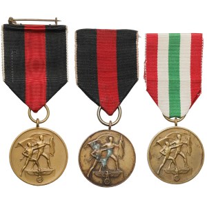Niemcy, III Rzesza, Medale sportowe 1938-1939 - zestaw (3szt)