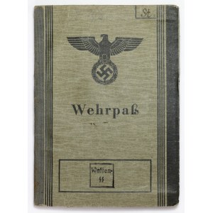 Niemcy, III Rzesza, Książeczka wojskowa / Wehrpass - Waffen SS - Warszawa