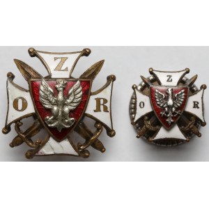 Odznaka, Związek Oficerów Rezerwy + Miniatura - zestaw (2szt)