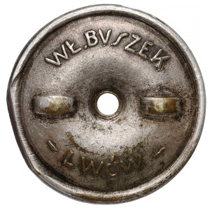 Nakrętka do odznaki, Wł. Buszek, Lwów (25,5 mm)