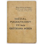 Medal Liga Morska i Kolonialna / 15-lecie odzyskania morza 1935 - w blankiecie