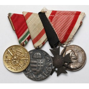 Austro-Węgry, Szpanga z odznaczeniami z okresu I Wojny Światowej