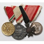 Austro-Węgry, Szpanga z odznaczeniami z okresu I Wojny Światowej