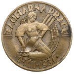 II RP, Odznaka za II Powszechny Spis Ludności 9.XII.1931 + zaświadczenie