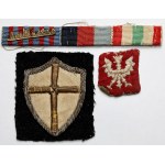PSZnZ, Zestaw odznaczeń i naszywek po sierżancie Przybylak Walentym z Kwatery Głównej Dowództwa 2 Korpusu