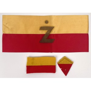 PSZnZ, Opaska, patka i proporczyk, Żandarmeria II Korpusu - zestaw (3szt)