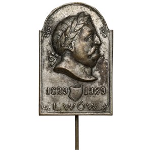 Przypinka patriotyczna Lwów 1929 - 300 lecie urodzin Jana III Sobieskiego
