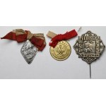 II RP, Przypinki, Plebiscyt Śląski 1920 i 1921 - zestaw (3szt)