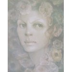 Leonor Fini (1918 Buenos Aires – 1996 Paris), Woman Among Flowers (Femme parmi les fleurs), circa 1970/1979