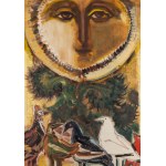 Jadwiga Trzcińska (1933 Warsaw – 2005 Kielce), Pigeons in the Sun, 1965