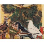 Jadwiga Trzcińska (1933 Warsaw – 2005 Kielce), Pigeons in the Sun, 1965