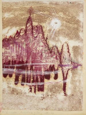 Adam Marczyński (1908 Kraków - 1985 Kraków), „Sobotnia góra”, ilustracja do baśni ze zbioru „Woda żywa”, 1958