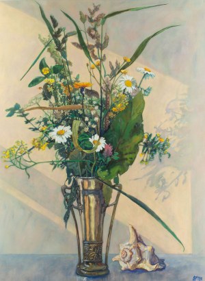 Bożena Jędrzejewicz-Krzysik (ur. 1950), Kwiaty z naszej łąki, 1989