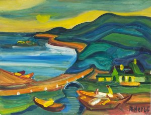 Bohumír HEROT (1914-1976), Łodzie na brzegu morza, ok. 1950