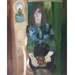 Elżbieta CHACHAJ (b. 1945), Portrait of a Woman with a Kerosene Lamp, ca. 1970