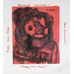 Dominique LORSCH (1930-1990), Czerwony Arlekin - Bonne Annee!