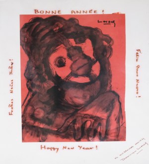 Dominique LORSCH (1930-1990), Czerwony Arlekin - Bonne Annee!