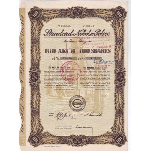Standard-Nobel in Poland, Series V issue of 100 shares at 100 zł each from 1936.