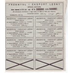 Lesný priemysel a export, 100 akcií emisie v hodnote 300 miliónov na 100 000 mariek, 1923