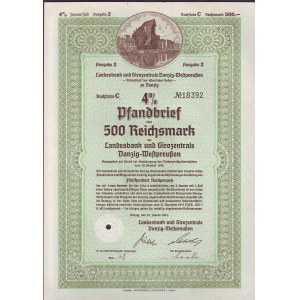 Gdańsk Land Bank, 500-mark mortgage bond from 1941