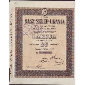 NAŠA OBCHODNICA = URANIA, akcia za 25 zł z druhej emisie