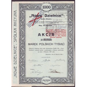 New Districts, a 1,000 Polish mark note from 1922.
