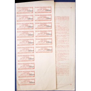 Sklárne a chemické továrne v Donecku, akcia v hodnote 100 frankov z roku 1920.