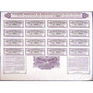 Konstantinovka Portland Cement, 250 francs per share, 1913