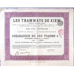 Kiev Tramways, 500-fr 4% bond, 1905